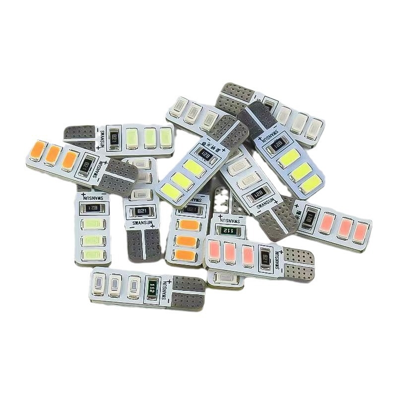 LED T10 įterptas burbulas platus indikatorius šviesos sunkvežimiams, 12-24V, 3W, 0.2A, vidaus skaityimui ir numerio apšvietimui