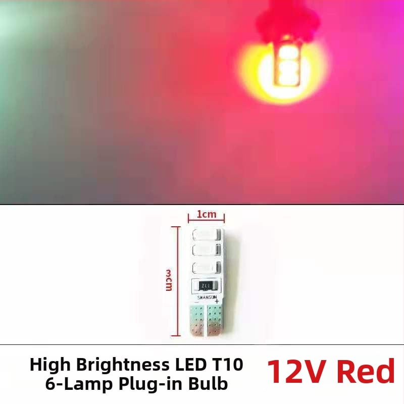 LED T10 įterptas burbulas platus indikatorius šviesos sunkvežimiams, 12-24V, 3W, 0.2A, vidaus skaityimui ir numerio apšvietimui