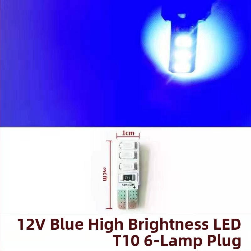 LED T10 įterptas burbulas platus indikatorius šviesos sunkvežimiams, 12-24V, 3W, 0.2A, vidaus skaityimui ir numerio apšvietimui