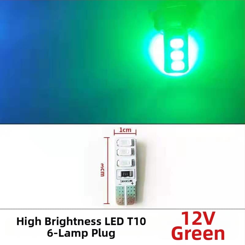 LED T10 įterptas burbulas platus indikatorius šviesos sunkvežimiams, 12-24V, 3W, 0.2A, vidaus skaityimui ir numerio apšvietimui