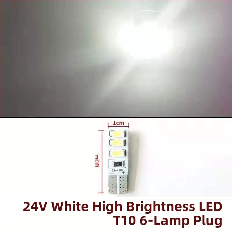 LED T10 įterptas burbulas platus indikatorius šviesos sunkvežimiams, 12-24V, 3W, 0.2A, vidaus skaityimui ir numerio apšvietimui