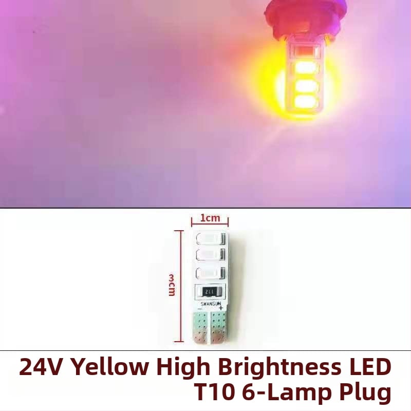 LED T10 įterptas burbulas platus indikatorius šviesos sunkvežimiams, 12-24V, 3W, 0.2A, vidaus skaityimui ir numerio apšvietimui