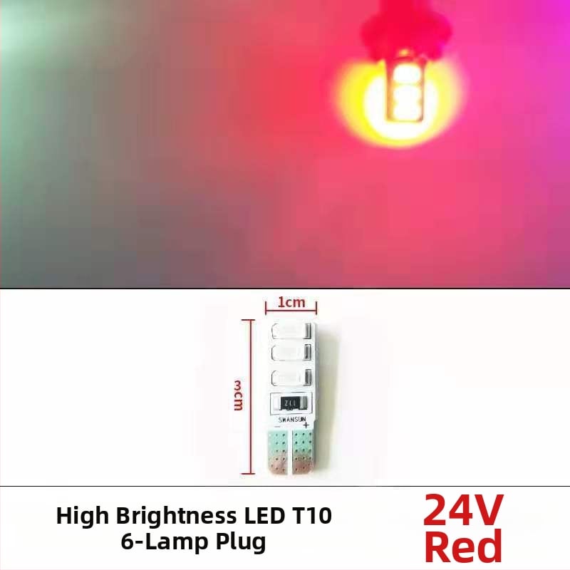 LED T10 įterptas burbulas platus indikatorius šviesos sunkvežimiams, 12-24V, 3W, 0.2A, vidaus skaityimui ir numerio apšvietimui