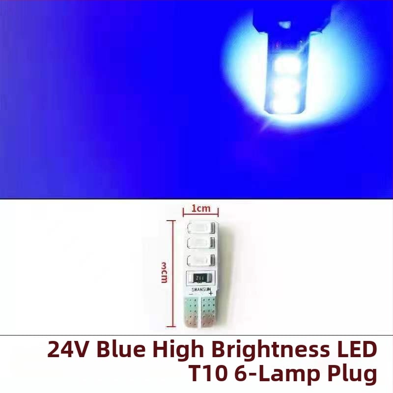 LED T10 įterptas burbulas platus indikatorius šviesos sunkvežimiams, 12-24V, 3W, 0.2A, vidaus skaityimui ir numerio apšvietimui