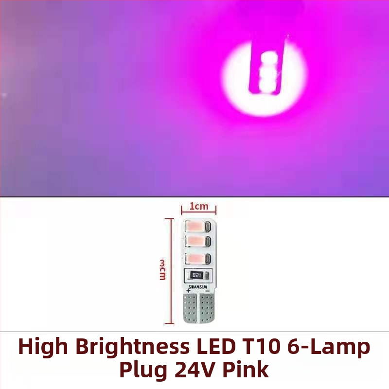 LED T10 įterptas burbulas platus indikatorius šviesos sunkvežimiams, 12-24V, 3W, 0.2A, vidaus skaityimui ir numerio apšvietimui