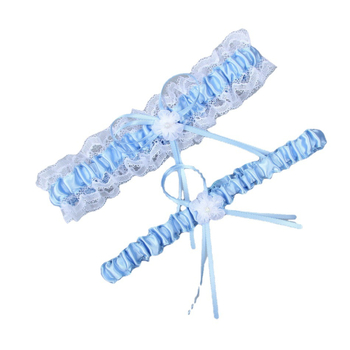 LOWOSAIWOR Булчински дантелен гартер за крак със ленти за чорапи, плат Clear lun, основен състав 90, пролет 2021