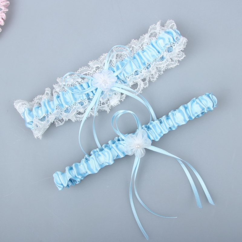 LOWOSAIWOR Булчински дантелен гартер за крак със ленти за чорапи, плат Clear lun, основен състав 90, пролет 2021