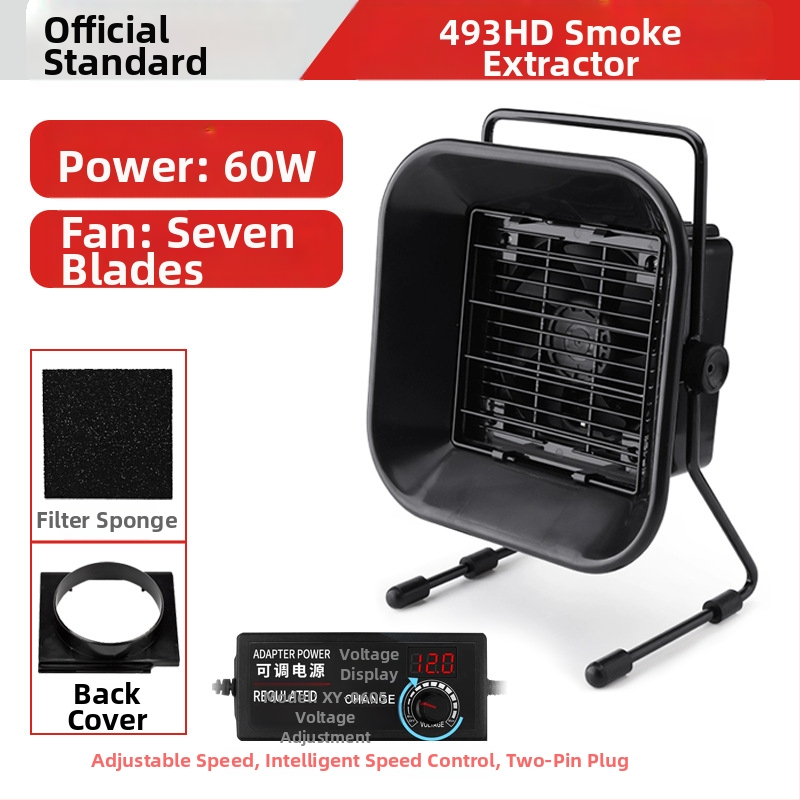 493 Lodēšanas stacija ar augstas jaudas dūmu izvilkšanu, 30W, aizmugures vāks