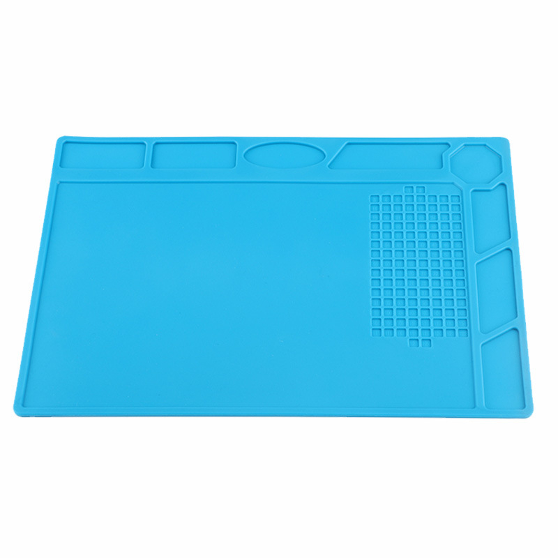 Silikónová dielenská podložka na opravu telefónov – tepelne izolačná podložka na stôl, hrubšia, odolná vysokým teplotám, kompatibilná s teplovzdušnou pištoľou a spájkovacím železom