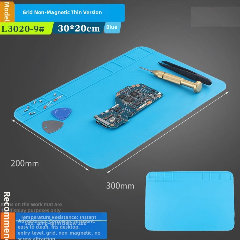 Silikónová dielenská podložka na opravu telefónov – tepelne izolačná podložka na stôl, hrubšia, odolná vysokým teplotám, kompatibilná s teplovzdušnou pištoľou a spájkovacím železom