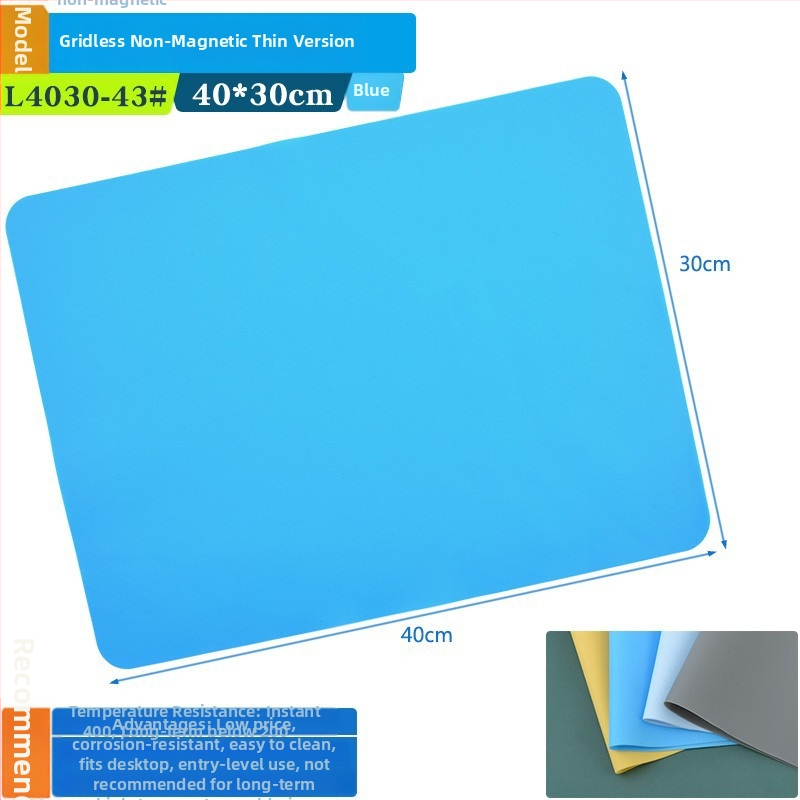 Silikónová dielenská podložka na opravu telefónov – tepelne izolačná podložka na stôl, hrubšia, odolná vysokým teplotám, kompatibilná s teplovzdušnou pištoľou a spájkovacím železom