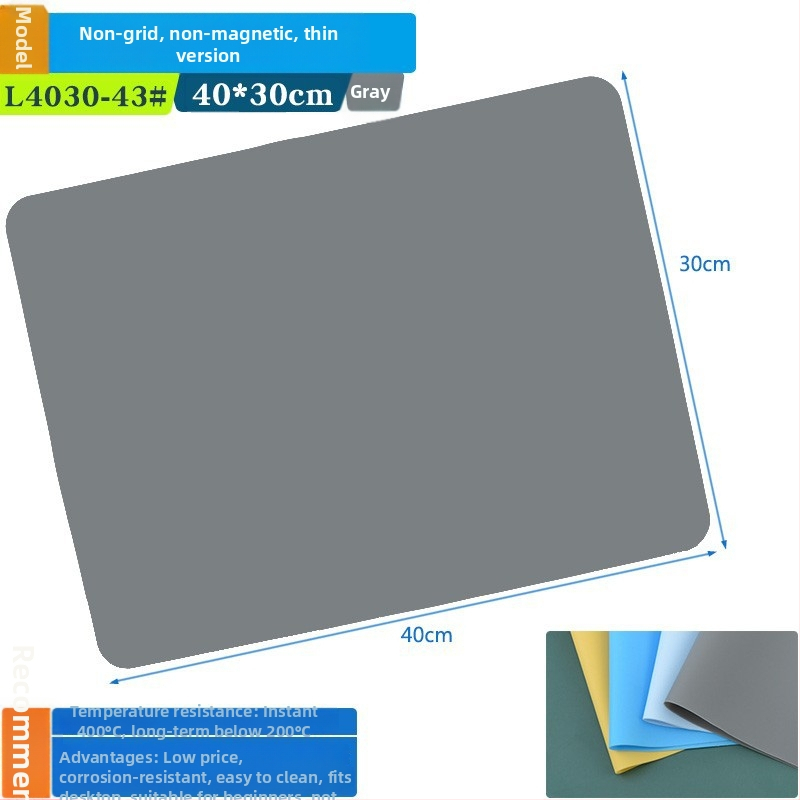 Silikónová dielenská podložka na opravu telefónov – tepelne izolačná podložka na stôl, hrubšia, odolná vysokým teplotám, kompatibilná s teplovzdušnou pištoľou a spájkovacím železom