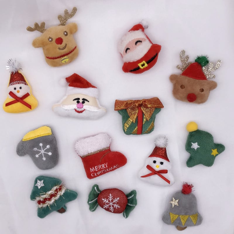 Brošňa z plyšu PP bavlny, vianočná séria, kreslené postavičky, ozdoba na topánky a ponožky