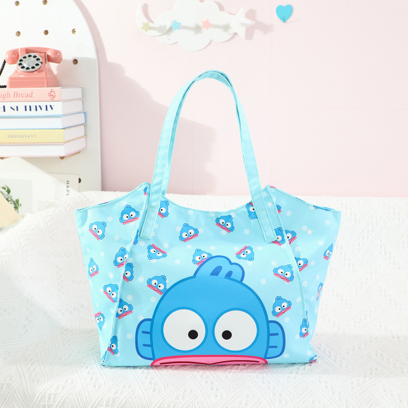 Torbica za majku u japanskom stilu, sladak djevojački dizajn, torba za rame ili ruksak velike kapacitete, Kuromi tote, anime motiv (Materijal: platno; Podstava: najlonska; Uzorak: anime crtež; Stil: svježe i slatko)