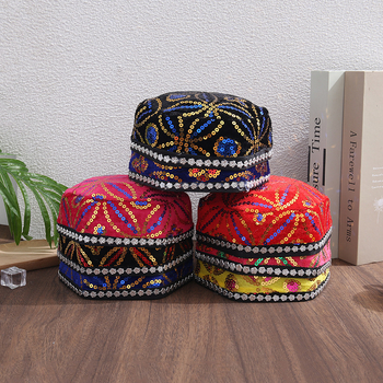 Šokių kepurė su šešiakampės formos dizainu, maža gėlė, pynės plaukams ir nėriniai (Prekės kodas 6464634, Suaugusiesiems, 2021 m. vasara)