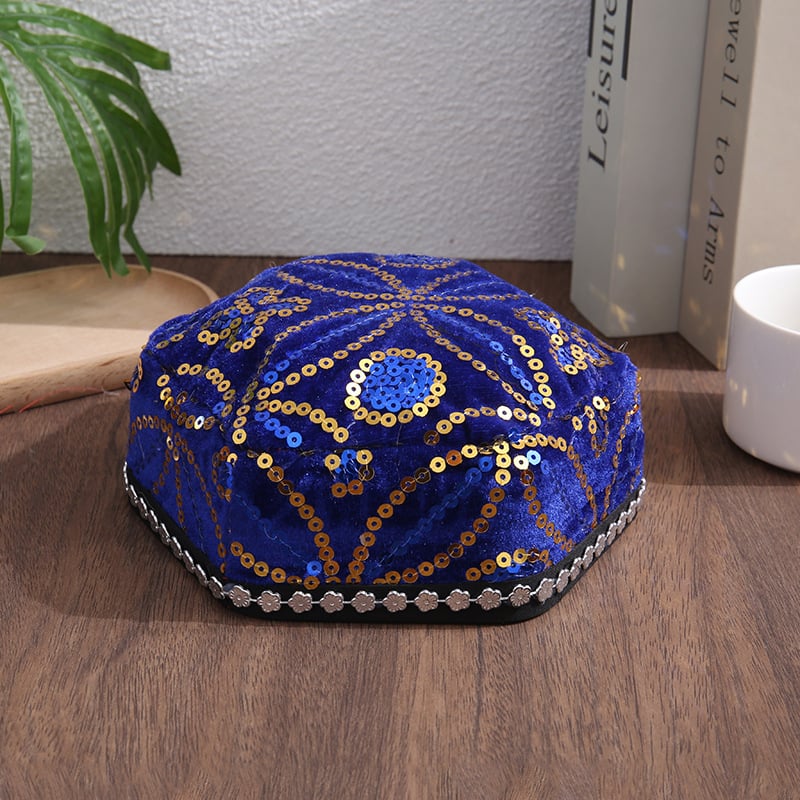 Šokių kepurė su šešiakampės formos dizainu, maža gėlė, pynės plaukams ir nėriniai (Prekės kodas 6464634, Suaugusiesiems, 2021 m. vasara)