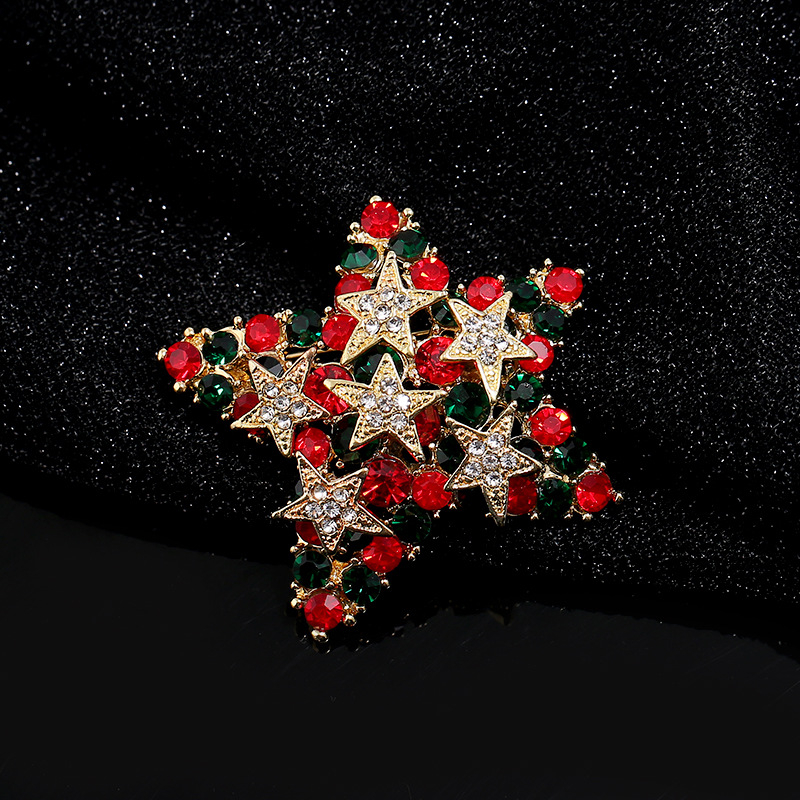 Broșă om de zăpadă pentru Crăciun de la Gini – aliaj, unisex, stil floral, seria Crăciun