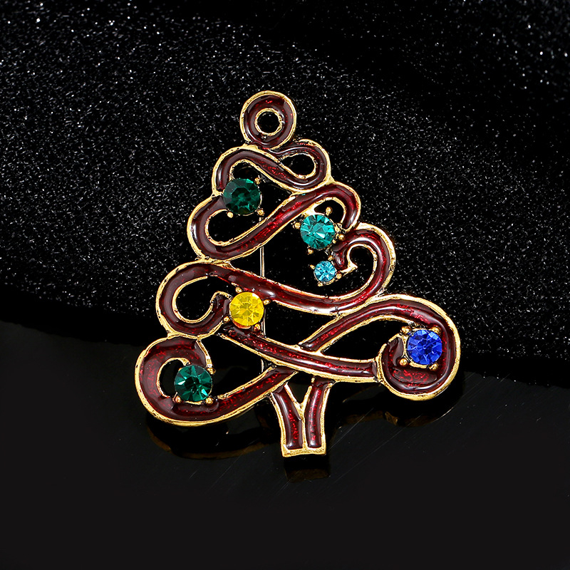 Broșă om de zăpadă pentru Crăciun de la Gini – aliaj, unisex, stil floral, seria Crăciun