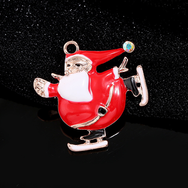 Broșă om de zăpadă pentru Crăciun de la Gini – aliaj, unisex, stil floral, seria Crăciun