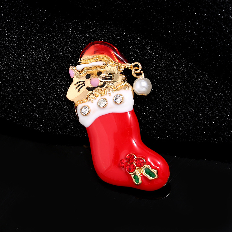 Broșă om de zăpadă pentru Crăciun de la Gini – aliaj, unisex, stil floral, seria Crăciun