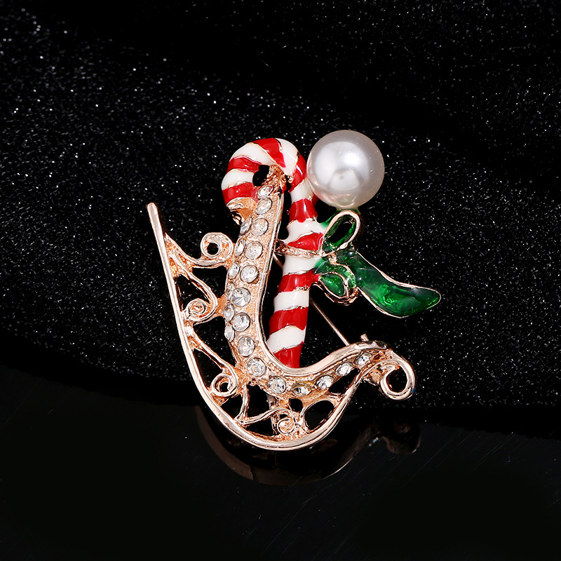 Broșă om de zăpadă pentru Crăciun de la Gini – aliaj, unisex, stil floral, seria Crăciun