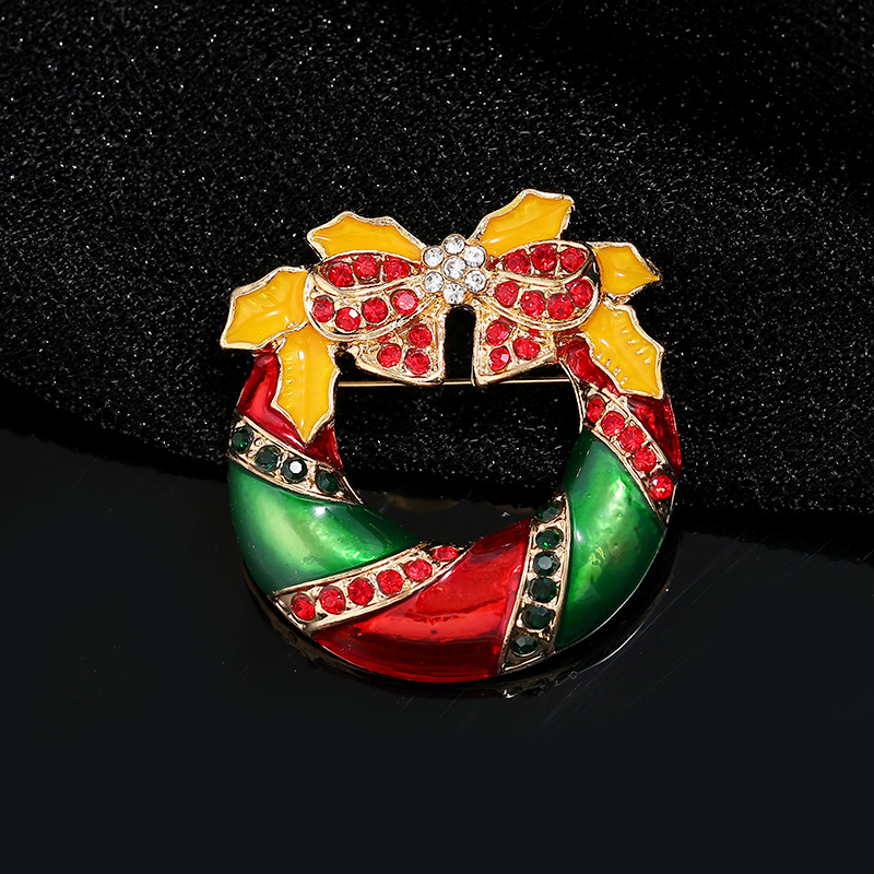 Broșă om de zăpadă pentru Crăciun de la Gini – aliaj, unisex, stil floral, seria Crăciun