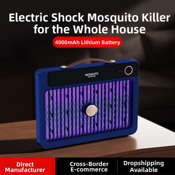 LED-es világítású elektromos szúnyogriasztó lámpa, beépített 1001–1600 mAh akkumulátorral, 41–60 m²-es területhez, üzemidő 6–8 óra