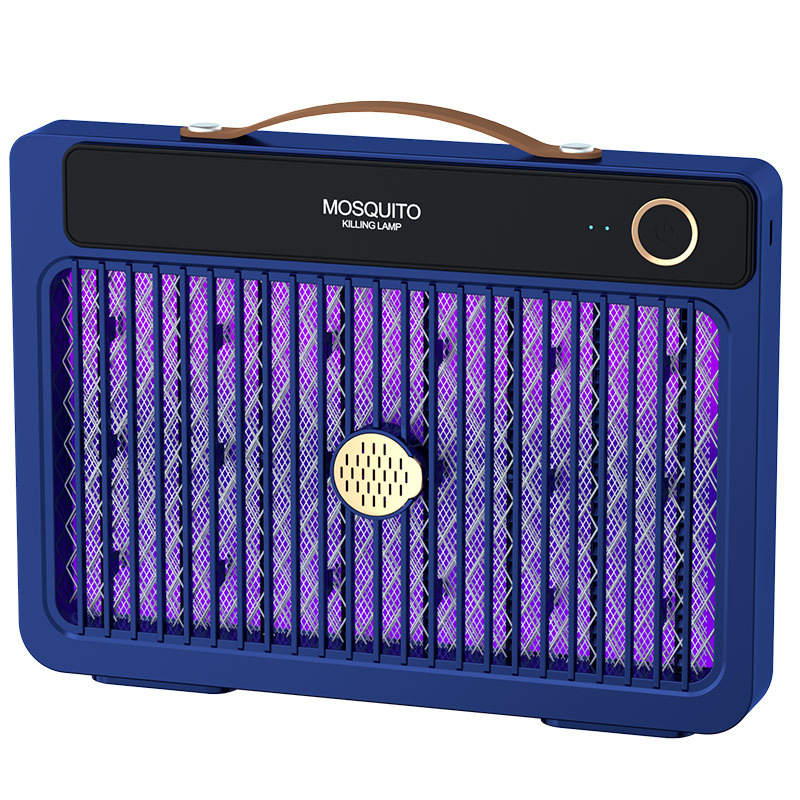LED-es világítású elektromos szúnyogriasztó lámpa, beépített 1001–1600 mAh akkumulátorral, 41–60 m²-es területhez, üzemidő 6–8 óra