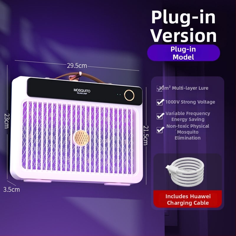 LED-es világítású elektromos szúnyogriasztó lámpa, beépített 1001–1600 mAh akkumulátorral, 41–60 m²-es területhez, üzemidő 6–8 óra