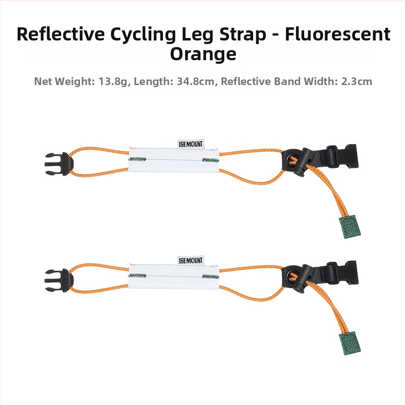ISEMOUNT Aizsargājošas kāju jostas braukšanai – Garš stils, Lycra/Spandex, ceļa un kalnu velobraukums, nakts skrējiens, brīdinājuma josta