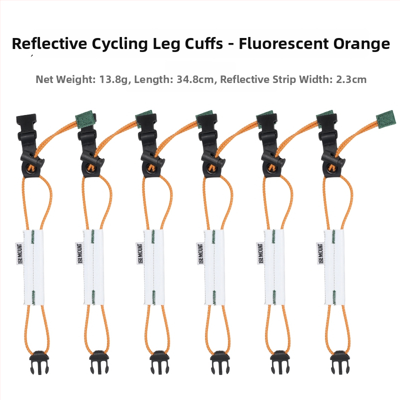 ISEMOUNT Aizsargājošas kāju jostas braukšanai – Garš stils, Lycra/Spandex, ceļa un kalnu velobraukums, nakts skrējiens, brīdinājuma josta