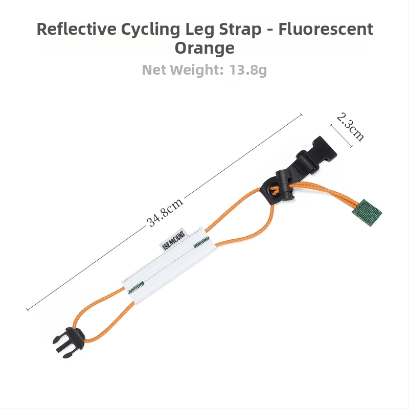 ISEMOUNT Aizsargājošas kāju jostas braukšanai – Garš stils, Lycra/Spandex, ceļa un kalnu velobraukums, nakts skrējiens, brīdinājuma josta