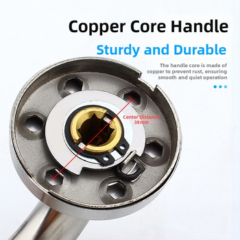 Kľuč pre požiarne dvere z 304 nehrdzavejúcej ocele, guľatá rúra, brúsený povrch, vhodný pre drevené aj kovové dvere