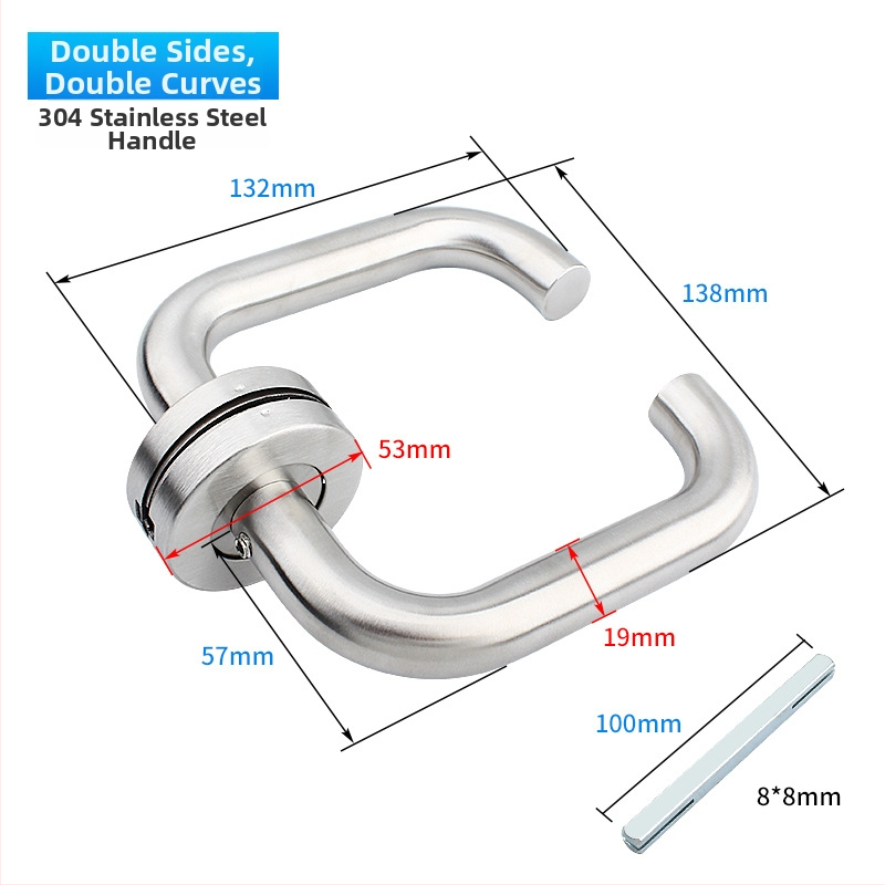 Kľuč pre požiarne dvere z 304 nehrdzavejúcej ocele, guľatá rúra, brúsený povrch, vhodný pre drevené aj kovové dvere