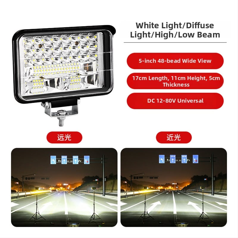 LED automobilių prožektorius, universalus suderinamumas, 400W, 12-80V, 5A, atsparus lietui korpusas