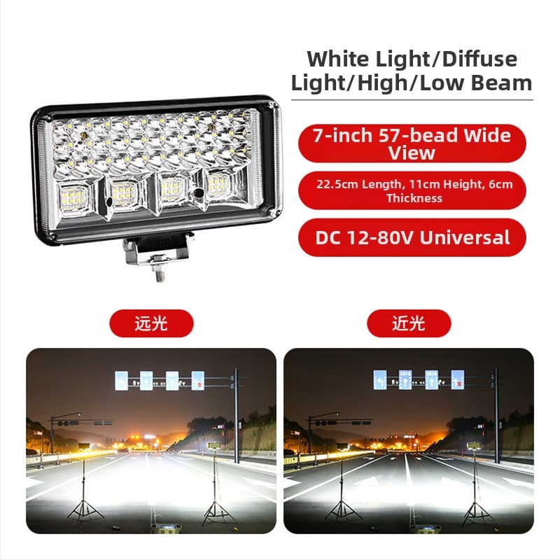 LED automobilių prožektorius, universalus suderinamumas, 400W, 12-80V, 5A, atsparus lietui korpusas
