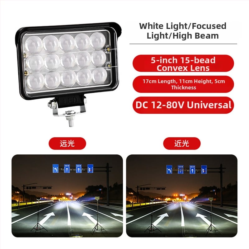 LED automobilių prožektorius, universalus suderinamumas, 400W, 12-80V, 5A, atsparus lietui korpusas