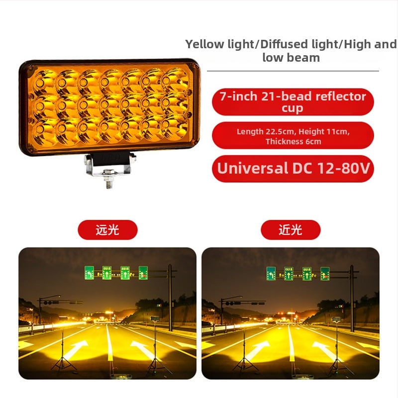 LED automobilių prožektorius, universalus suderinamumas, 400W, 12-80V, 5A, atsparus lietui korpusas