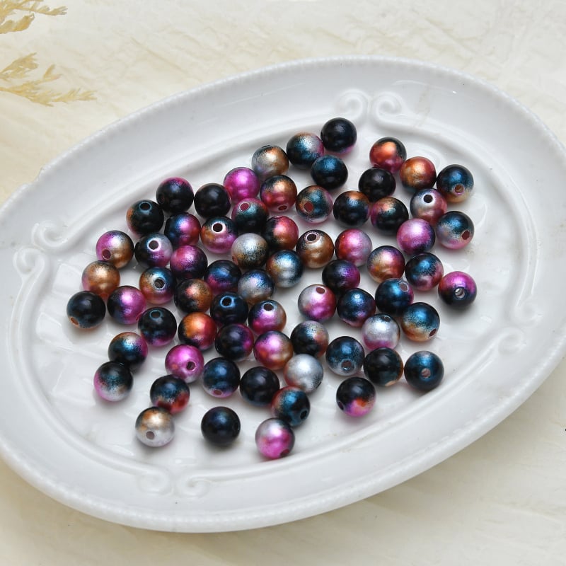 DIY šperky príslušenstvo – ABS plast, perleťový povrch, vintage štýl, perlový vzor