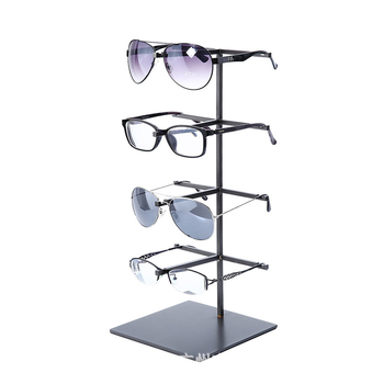 Stojan na displej rám okuliarov z nehrdzavejúcej ocele, viacposchodový, brúsený povrch, Mingchuang