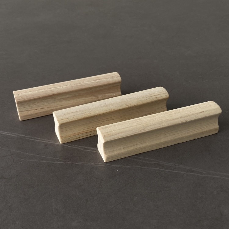 Mâner din lemn pentru ușile de dulap, stil modern și simplu, modelul 007, găuri duble, finisaj pulverizat