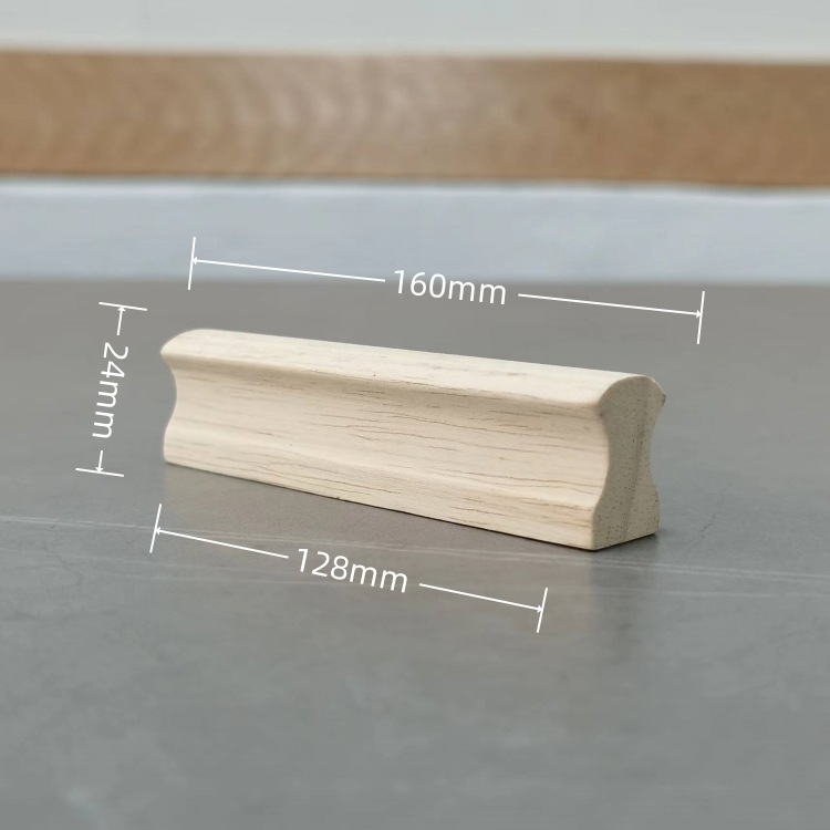 Mâner din lemn pentru ușile de dulap, stil modern și simplu, modelul 007, găuri duble, finisaj pulverizat