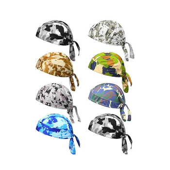 Спортна шапка и шал за глава, унисекс за възрастни, полиестер, модел с печат, за външна употреба