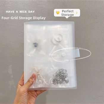 Ékszer kiállító állvány átlátszó PVC tasakkal, por- és oxidáció elleni védelemmel, 6 rétegű, utazási szervező