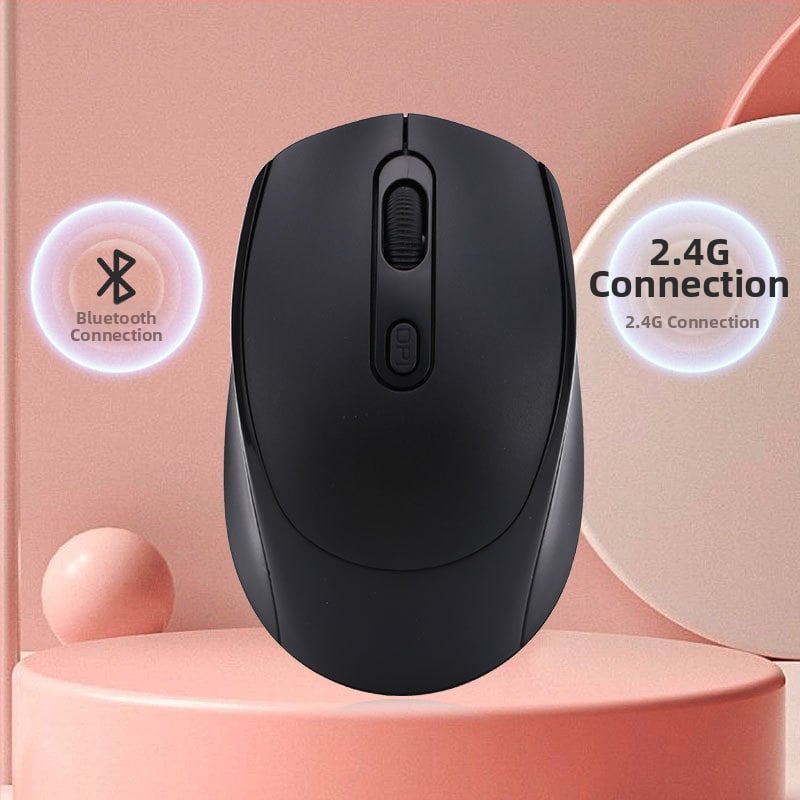 Bežični miš s dvostrukim režimom, tih rad, 1600 DPI, model yy-01, 2.4G Bluetooth, kompatibilno sa stolnim računalom i prijenosnikom
