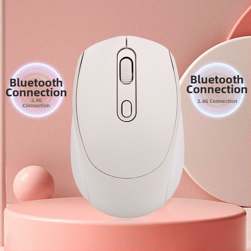 Bežični miš s dvostrukim režimom, tih rad, 1600 DPI, model yy-01, 2.4G Bluetooth, kompatibilno sa stolnim računalom i prijenosnikom