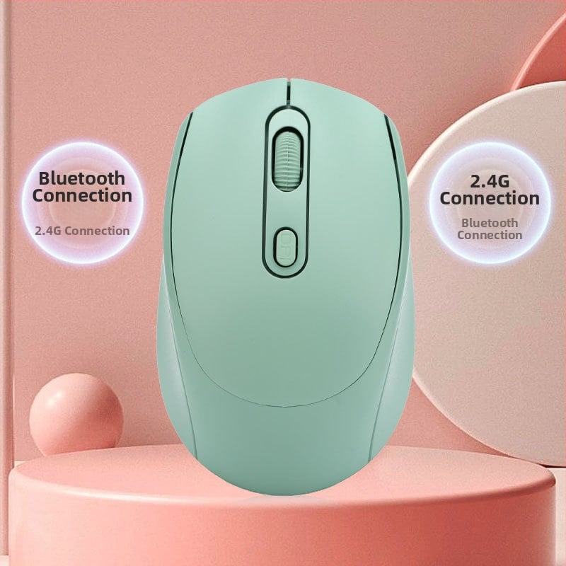 Bežični miš s dvostrukim režimom, tih rad, 1600 DPI, model yy-01, 2.4G Bluetooth, kompatibilno sa stolnim računalom i prijenosnikom