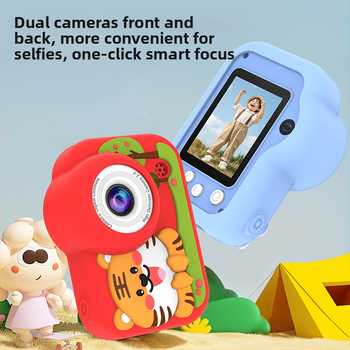 Детски дигитален фотоапарат I5-72 със 2.0-инчов LCD екран, 12–20 MP пиксели, слот за карта памет, живот на батерията 1–3 часа, корпус от силиконов пластмаса