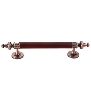 Mâner de ușă pentru uși glisante – mâner mare, aliaj de zinc + lemn de pară, modelul 001, finisaj lustruit, stil modern minimalist