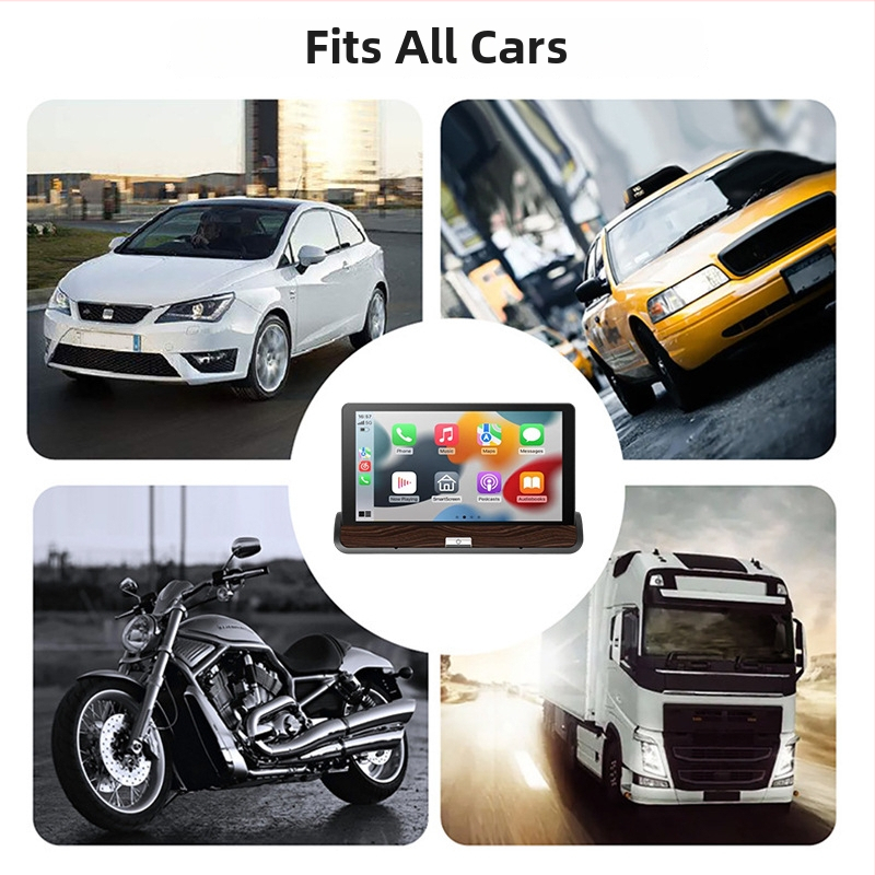 7 colių CarPlay ekranas belaidžiu ir laidiniu Bluetooth FM transliuotoju ir HD atbulinės vaizdo vaizdavimu (Modelis: T007; Pritaikymas: Taip; Privatus prekinis ženklas: Ne)